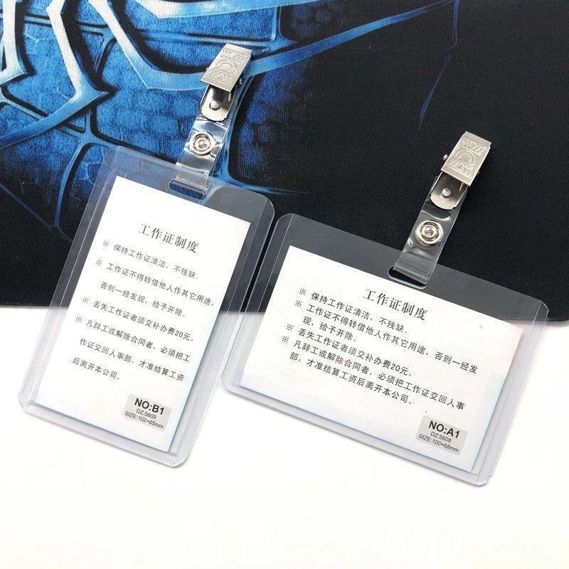 Transparent Work Id Card Holder Horizontal Id Card Holder Work Id Card Holder Plastic Clip Id Card Holder - Image 4